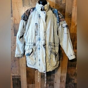 Vintage 80-90s Learsi Puffy Jean Coat Size S